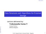 Data Structures and Algorithms for External Storage