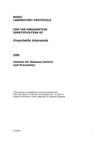 Francisella tularensis CDC - Laboratory Response Network (LRN)