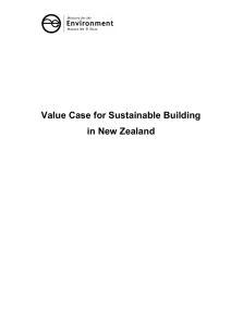 Value Case for Sustainable Building in New Zealand [Ministry for the