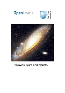Galaxies, stars and planets