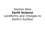 Section Nine Earth Science Landforms and Changes to