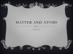 Matter and Atoms