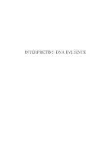 INTERPRETING DNA EVIDENCE