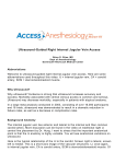 Ultrasound-Guided Right Internal Jugular Vein Access