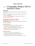 Lesson 1 Geography Shapes Life in Ancient China