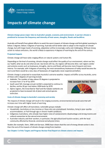 Impacts of climate change - Climate Change Authority