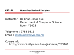 CS3161 Operating System Principles