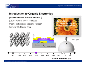 Introduction to Organic Electronics