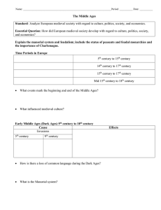 Middle Ages Student Handout - Troup County School System