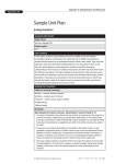 Sample Unit Plan