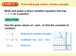 Write and graph a direct variation equation EXAMPLE 1