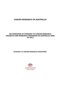 An overview of funding to cancer research