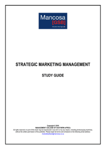 strategic marketing management