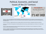 Political, Economic, and Social Issues of the 21st Century