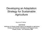 Motha-Developing an Adaptation Strategy for Sustainable