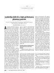 Leadership skills for a high-performance pharmacy practice
