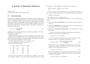 A primer in Bayesian Inference