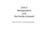 Key Terms and People Fertile Crescent