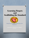 Learning Targets as Scaffolding for the Standard