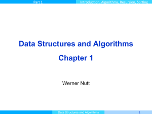 Data Structures and Algorithms Chapter 1