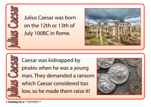 Julius Caesar Fact Cards