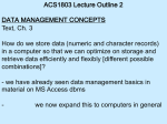 Lecture Outline 2 - Applied Computer Science