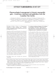 Pharmacological management of chronic neuropathic pain