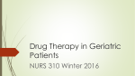 Drug Therapy in Geriatric Patients