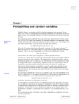 Probabilities and random variables