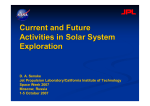 Current and Future Activities in Solar System Exploration