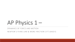 AP Physics 1 * Unit 2