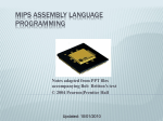 MIPS Assembly Language Programming CSCI 51A