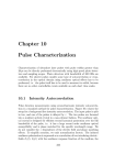 Chapter 10 Pulse Characterization