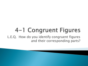 4-1 Congruent Figures