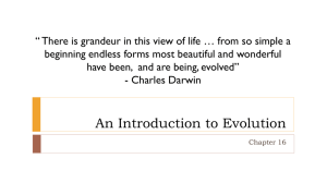 An Introduction to Evolution