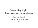 Soundness and Completeness - Cognitive Science Department