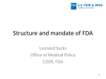 FDA Structure and Mandate - M