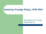 American Foreign Policy, 1919-1941