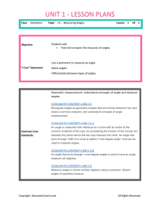 1-4 Lesson Plan - Measuring Angles