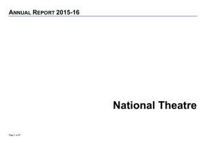 strategic report - National Theatre