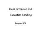 Class extension and Exception handling