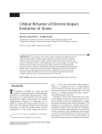 Critical Behavior of Electron Impact Ionization of Atoms