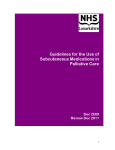 Guidelines for the Use of Subcutaneous