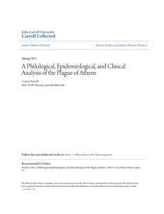 A Philological, Epidemiological, and Clinical Analysis of the Plague