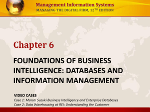 chapter 6: foundations of business intelligence: databases and