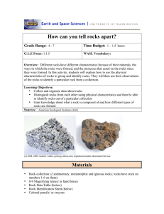 How can you tell rocks apart?