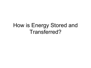 How is Energy Stored?