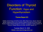 Disorders of Thyroid Function - Endocrinology
