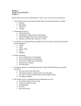Biology 4 Sample Exam Questions Chapter 1 Choose the best