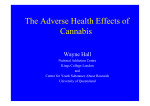 The Adverse Health Effects of Cannabis